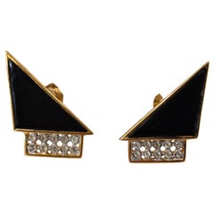 Boucles d'oreilles à clip Valentino des années 1980 avec étiquettes d'origine