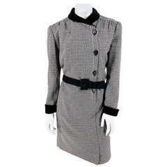 Vintage 1980s Valentino Houndstooth Coat Dress