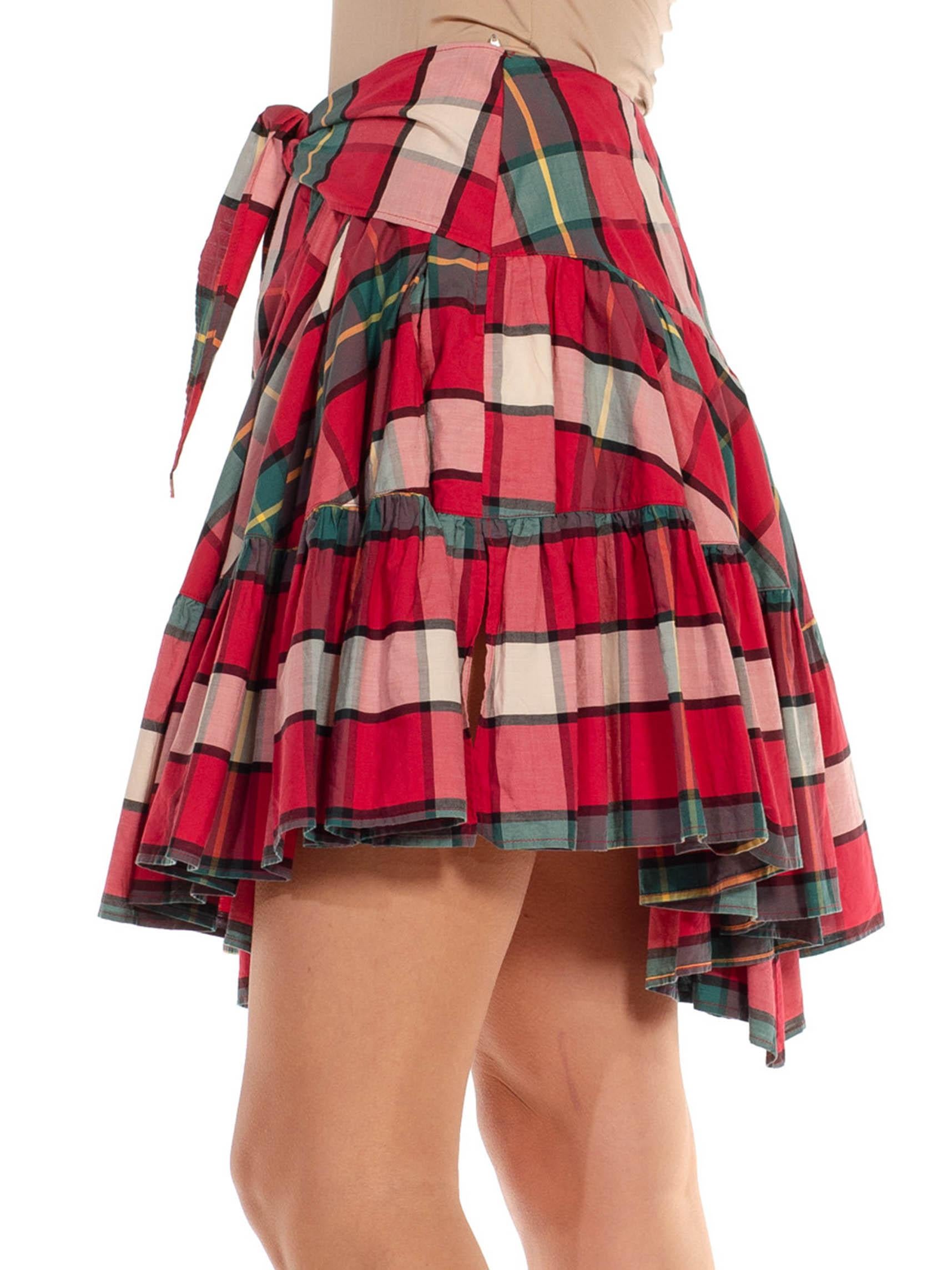 red layered skirt