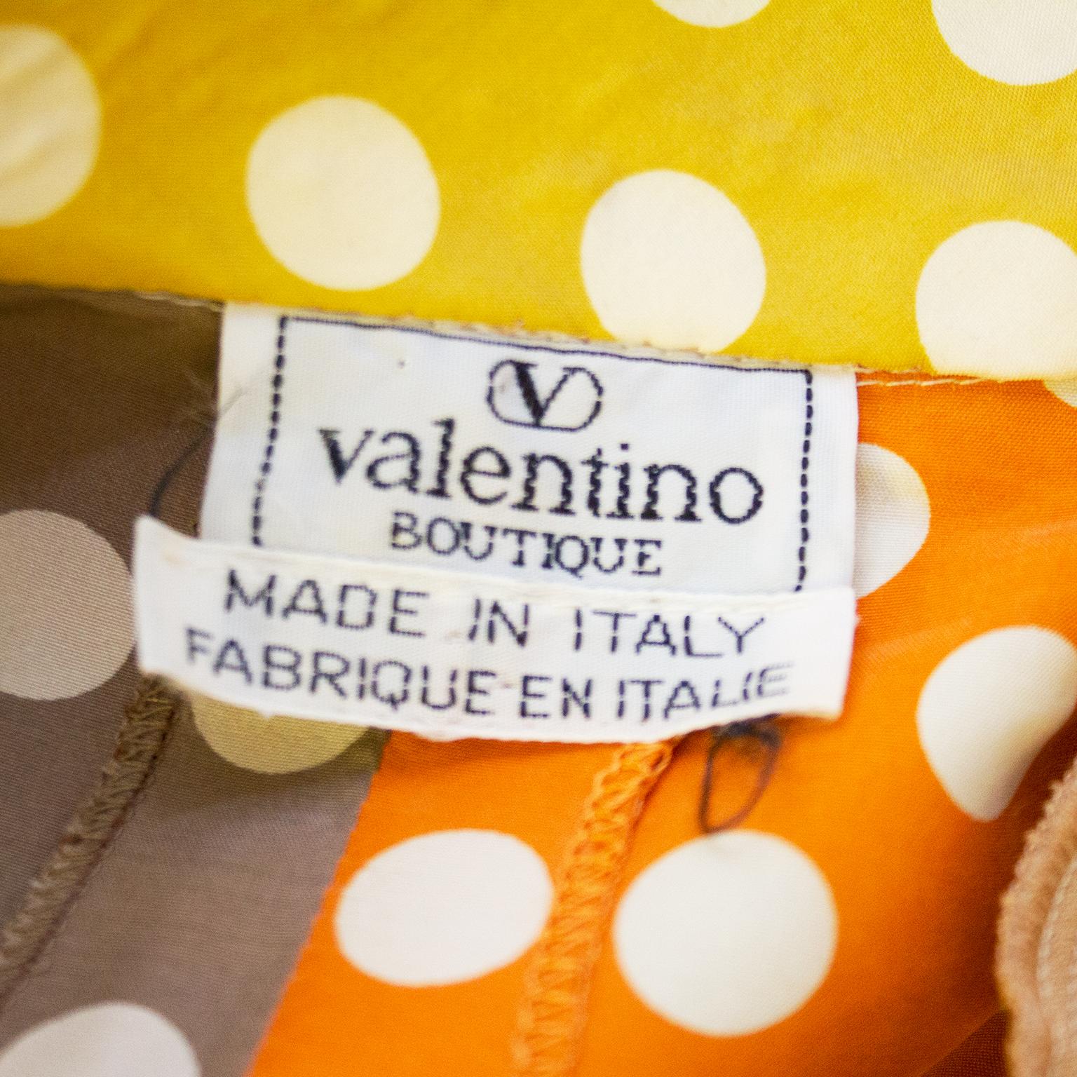 Camicia Valentino anni '80 in seta multi colore a Dot Dot in vendita 1
