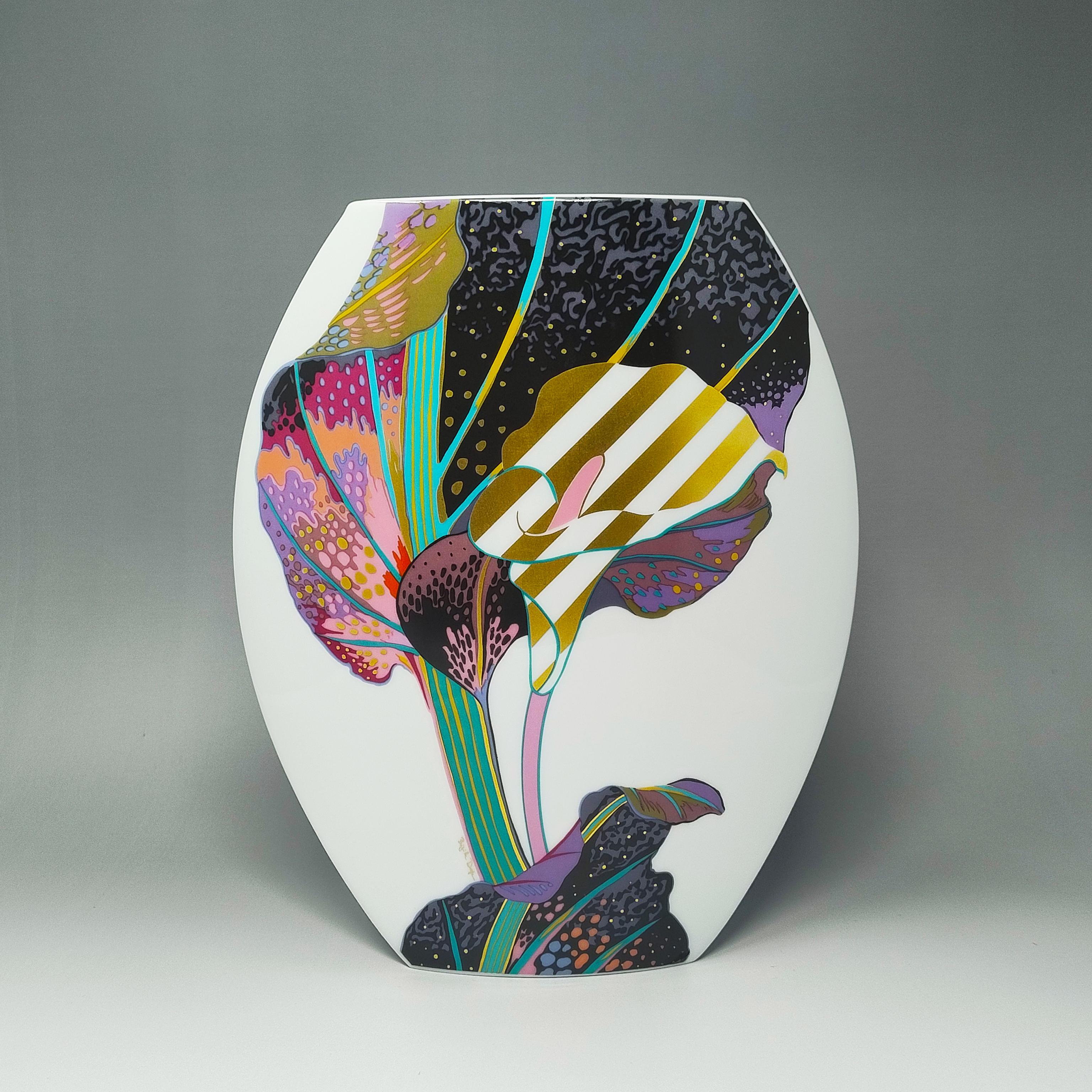 Mid-Century Modern 1980s Vase by Brigitte Doege and Jan Van Der Vaart for Rosenthal Studio Line