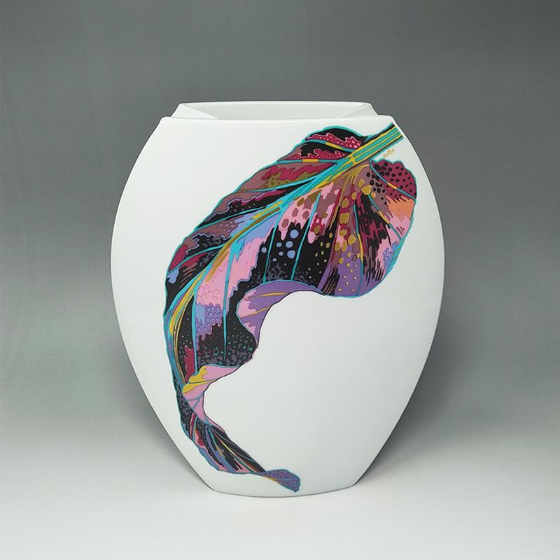 Late 20th Century 1980s Vase by Brigitte Doege and Jan Van Der Vaart for Rosenthal Studio Line