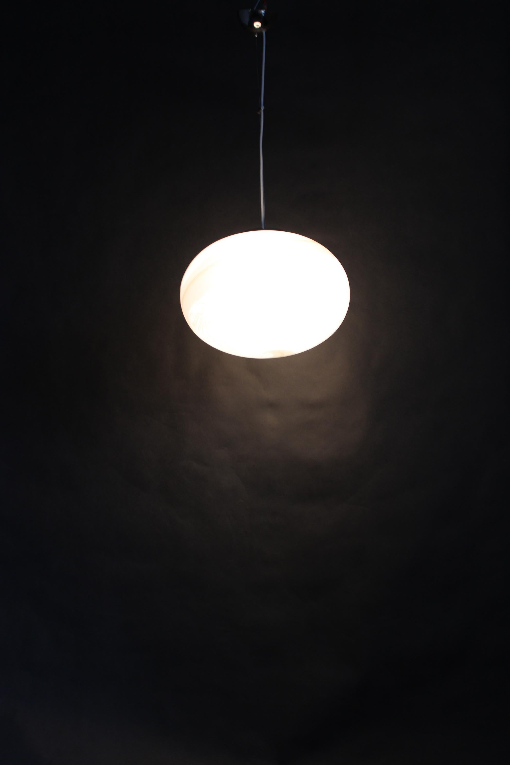 1980s Venice Hand Made Glass Pendant Light , Italy For Sale 4