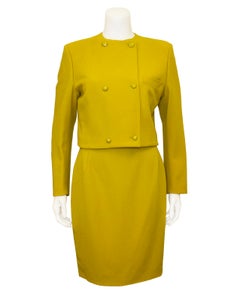 1980s Versace Chartreuse 3 Piece Ensemble