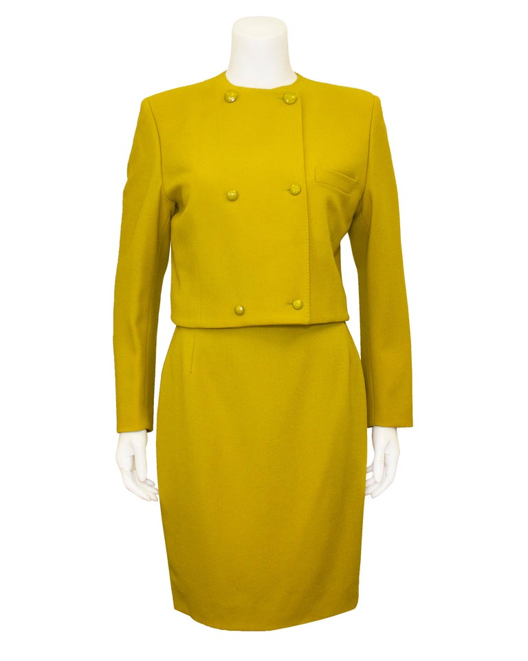 Conjunto de piezas Versace Chartreuse de los años 80 en venta en