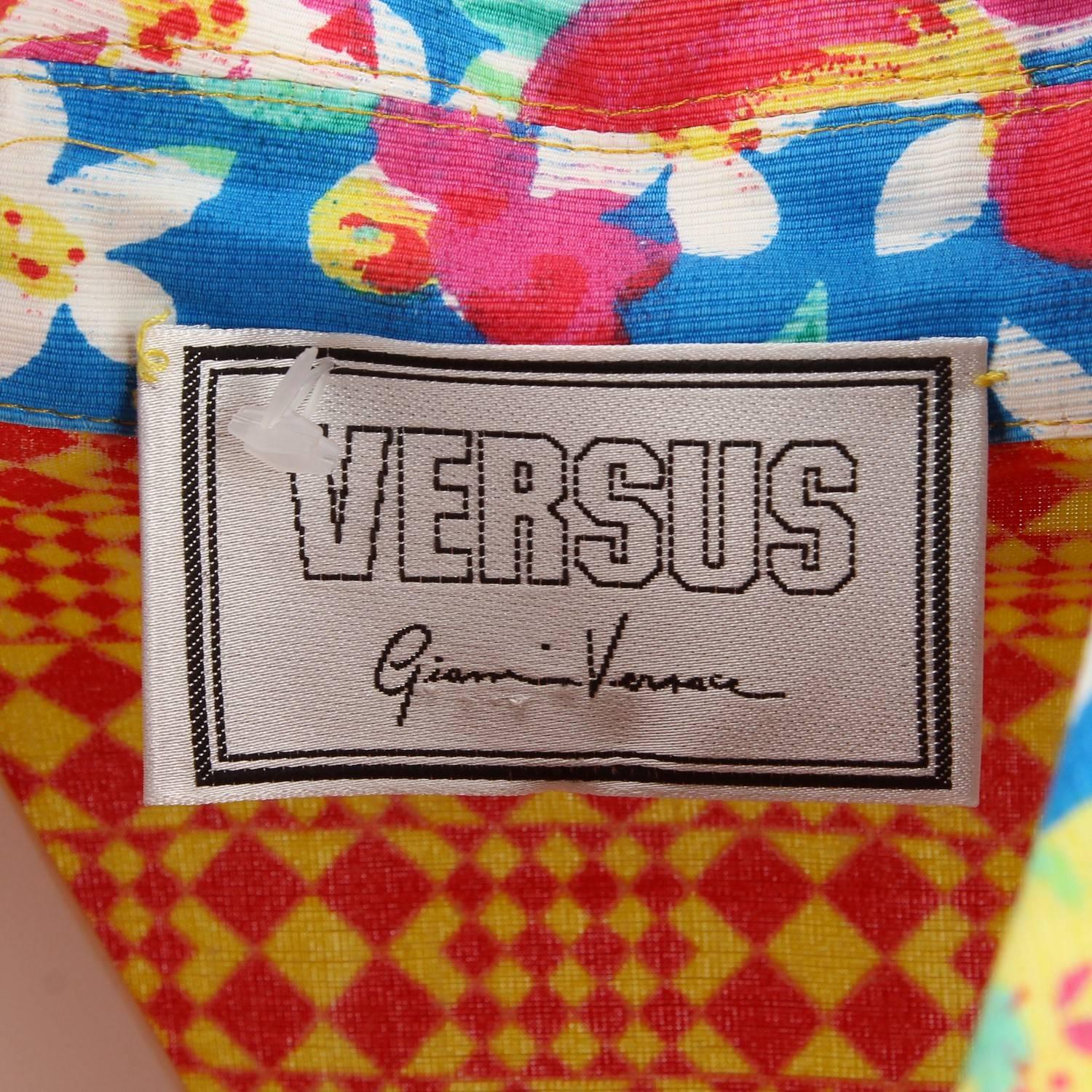 1980s Versus Versace Multicolor Vintage Oversize Jacket 3