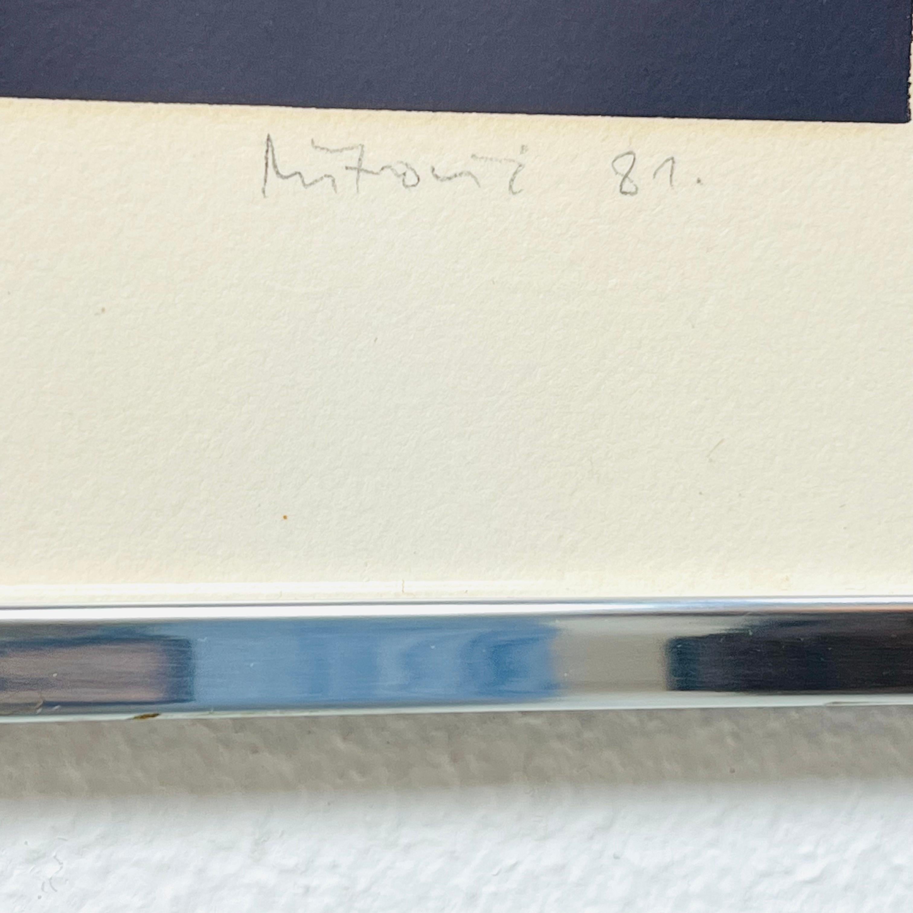 Serigrafía de paisaje vibrante de los años 80, por Maro Mitrovic en venta 2