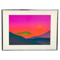 Écran de paysage vibrant des années 1980 par Maro Mitrovic