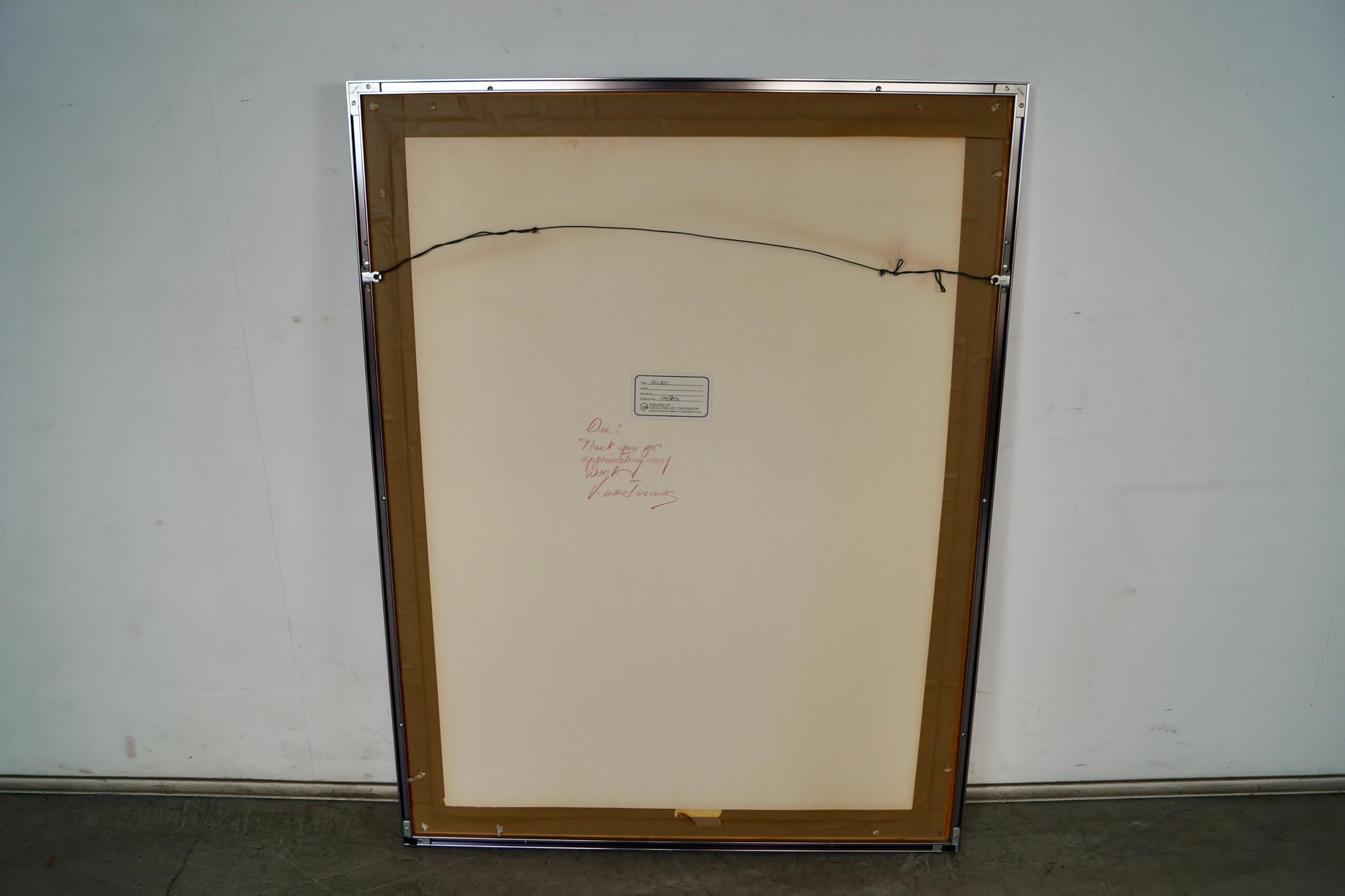 Vicky Montesinos del 1980, litografia astratta numerata e firmata con cornice in vendita 11