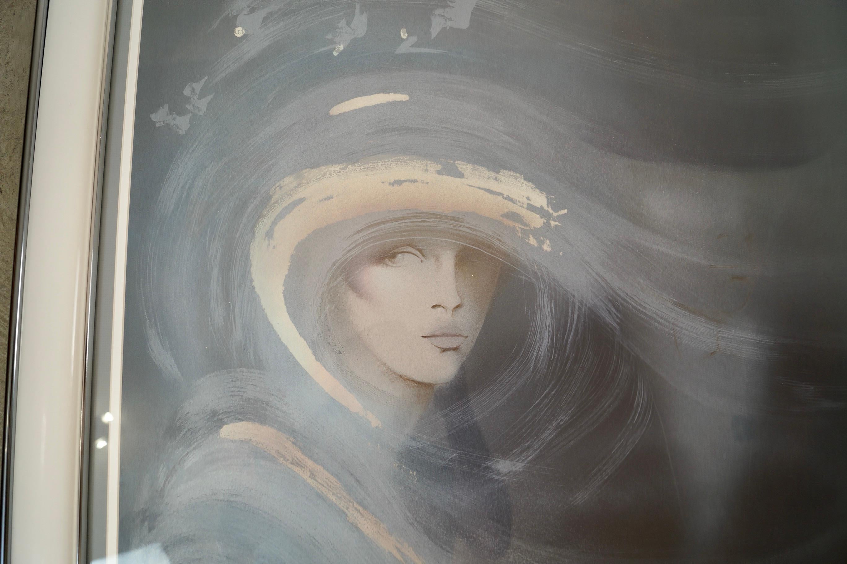 Vicky Montesinos del 1980, litografia astratta numerata e firmata con cornice In condizioni buone in vendita a Burbank, CA