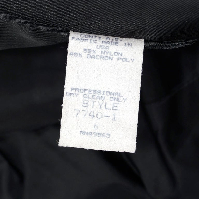 1980s Victor Costa Black Pleated Strapless Dress W Dramatic Peplum at ...