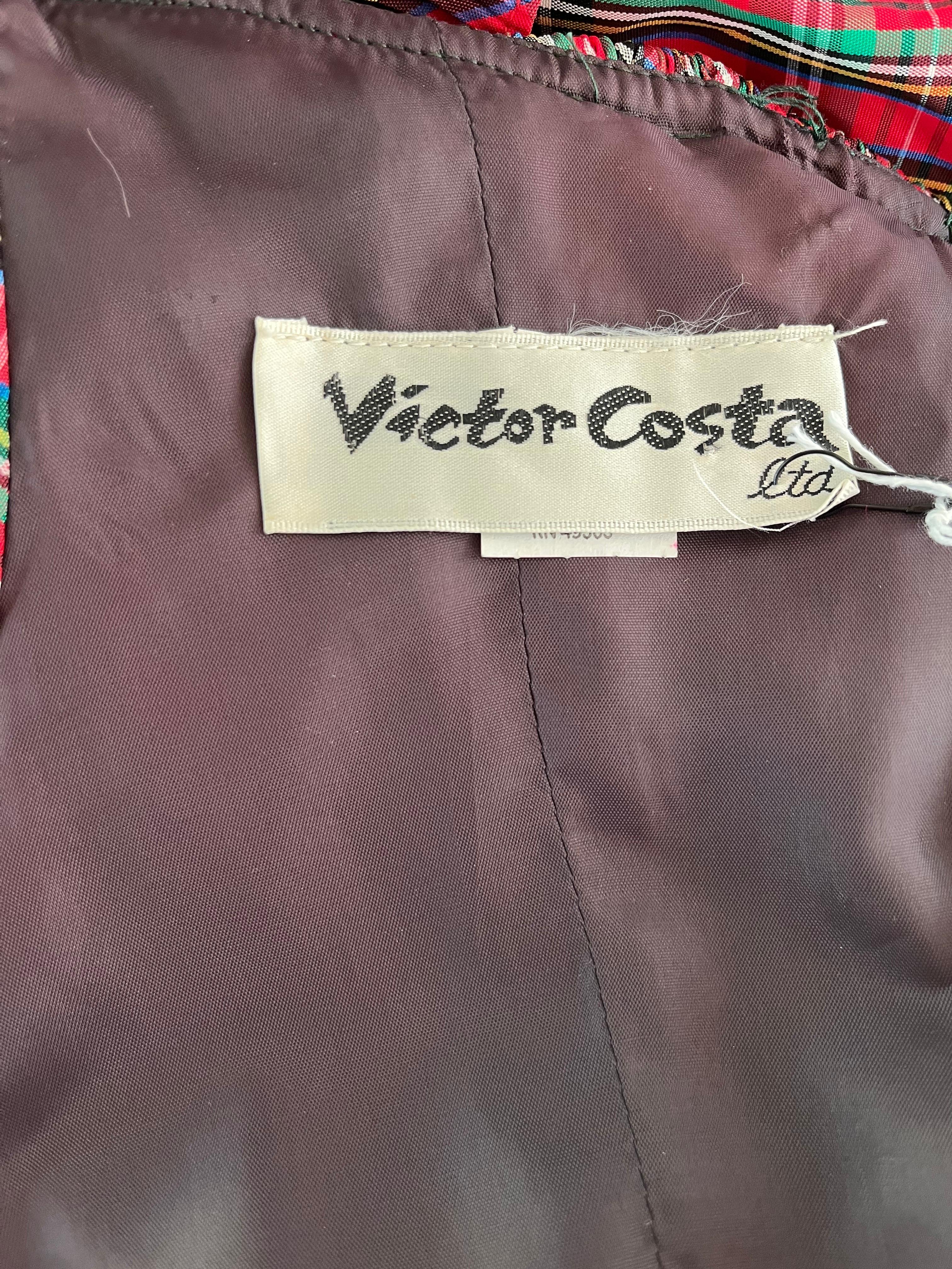 1980s Victor Costa Christmas Maxi Dress  In Excellent Condition For Sale In Miami, FL