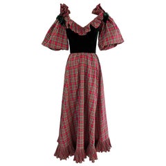 Maxivestido de Navidad Victor Costa, años 80