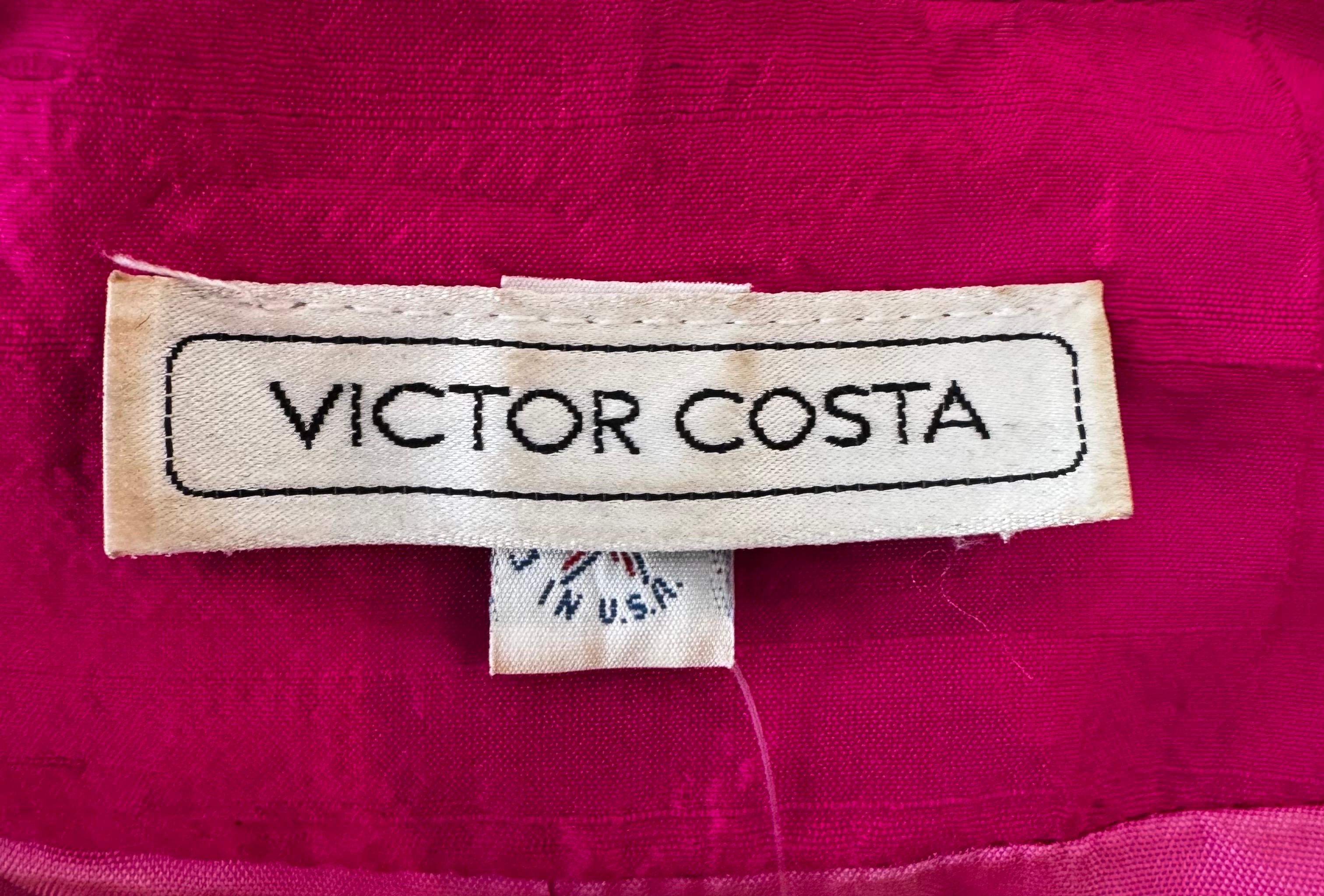1980er Victor Costa Bolero aus Rohseide mit Perlen 3