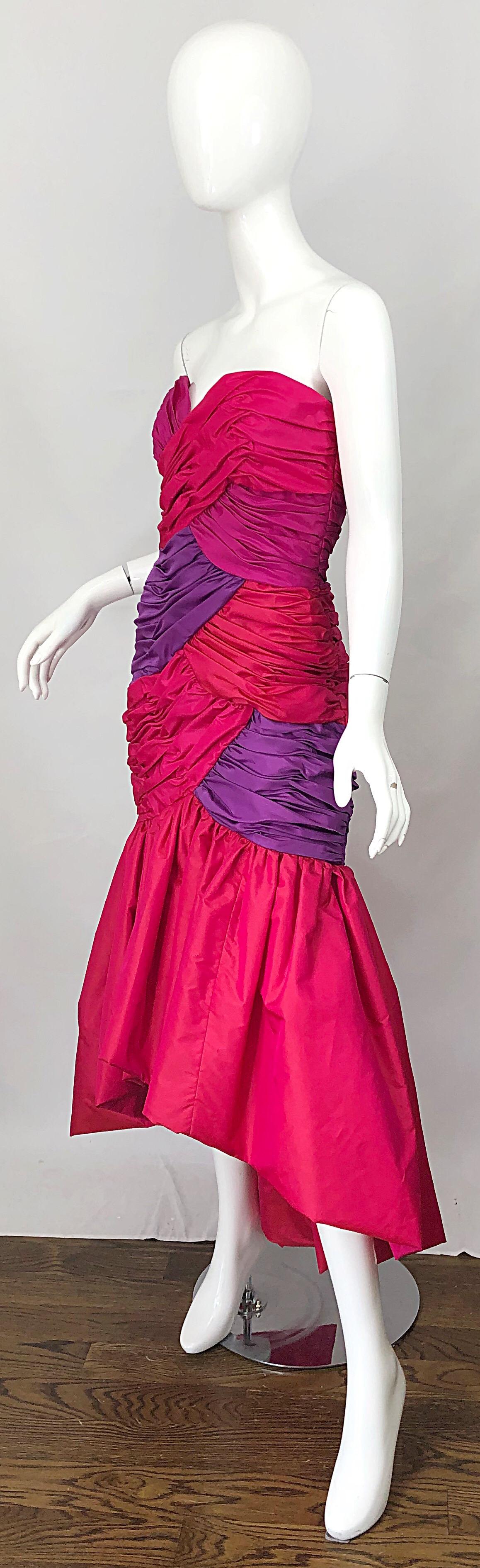 80s purple prom dress