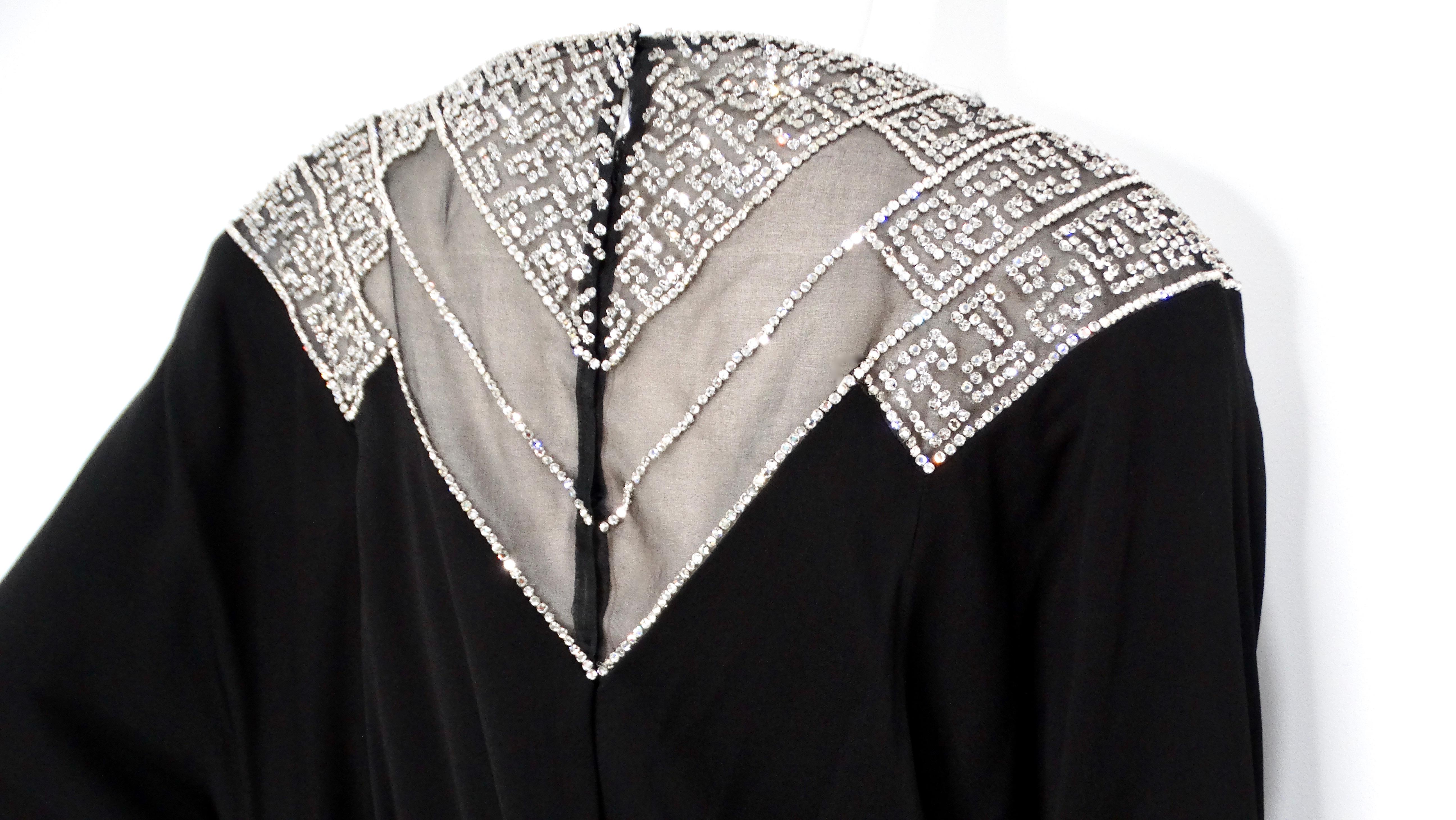 Vestido de noche de Victoria Royal de los años 80 con pedrería Dolman en Bueno estado para la venta en Scottsdale, AZ