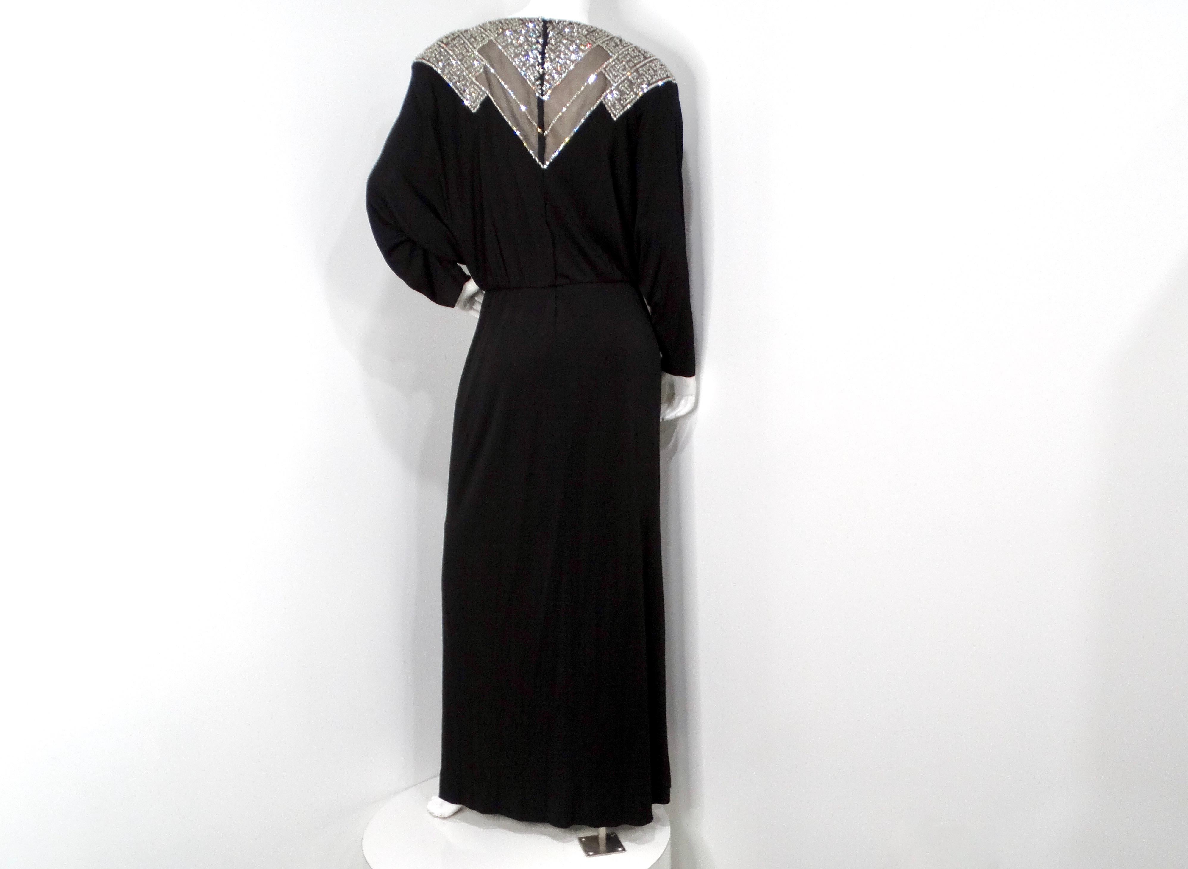 De las mujeres Vestido de noche de Victoria Royal de los años 80 con pedrería Dolman en venta