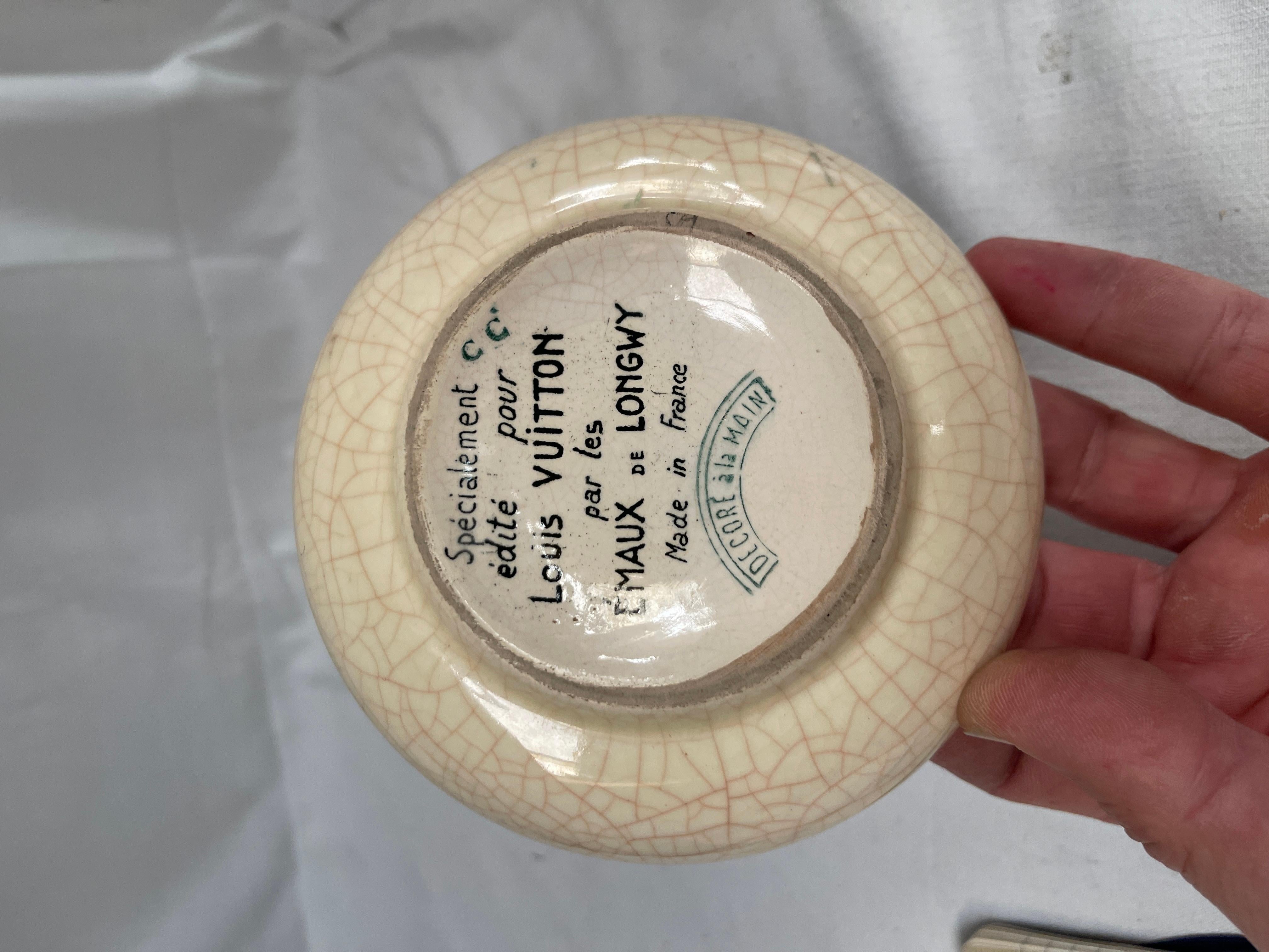 Français Vide poche des années 1980 de Longwy ceramic pour Louis Vuitton en vente