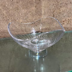 1980s Villeroy & Boch Germany Art Glass Sculptural Bowl Cut Crystal