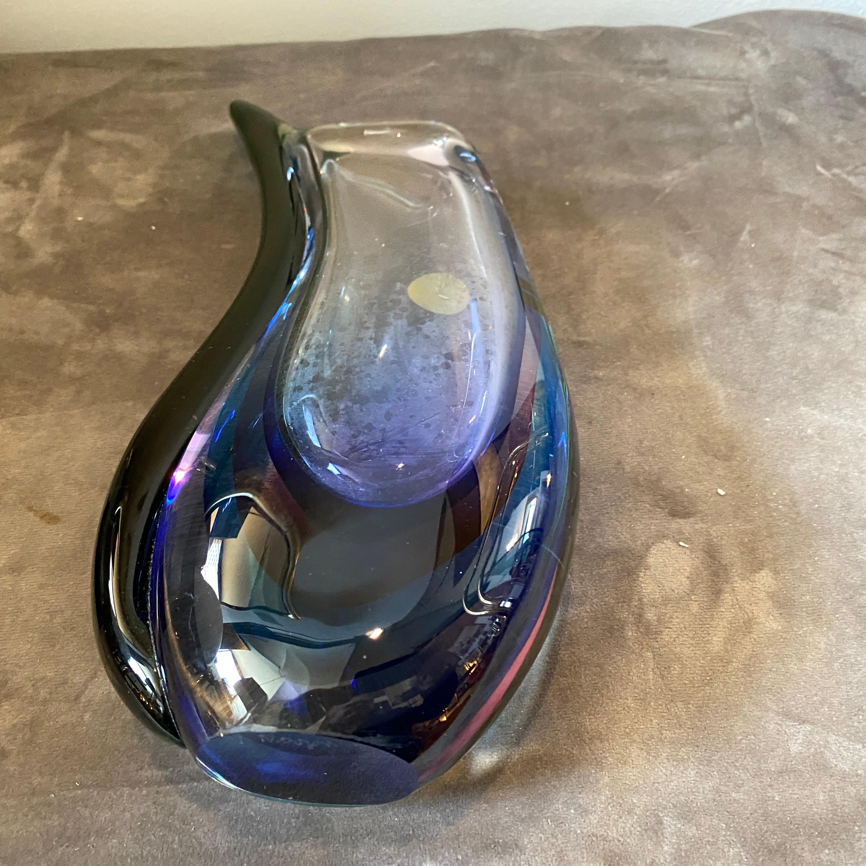 1980s Vincenzo Nason Modernist Sommerso Murano Glass Vase 2
