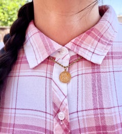 1980s Vintage 14K Saint Christopher Pendant, To Danny Love Mom and Dad 1986