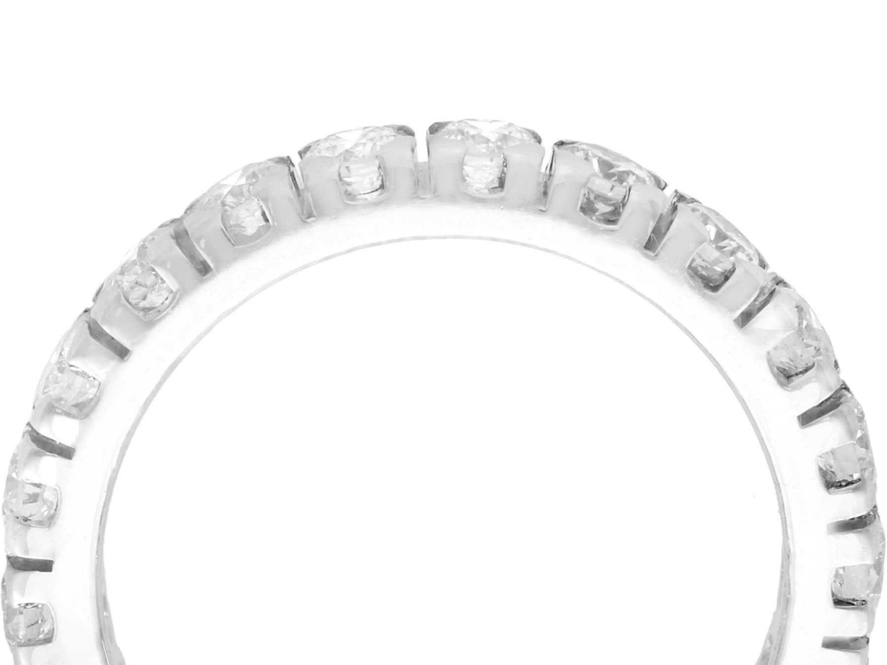 A fine and impressive 1.76 carat diamond and 18 karat white gold full eternity ring; part of our vintage jewelry collections.

This fine and impressive vintage eternity ring has been crafted in 18k white gold.

This full eternity ring displays