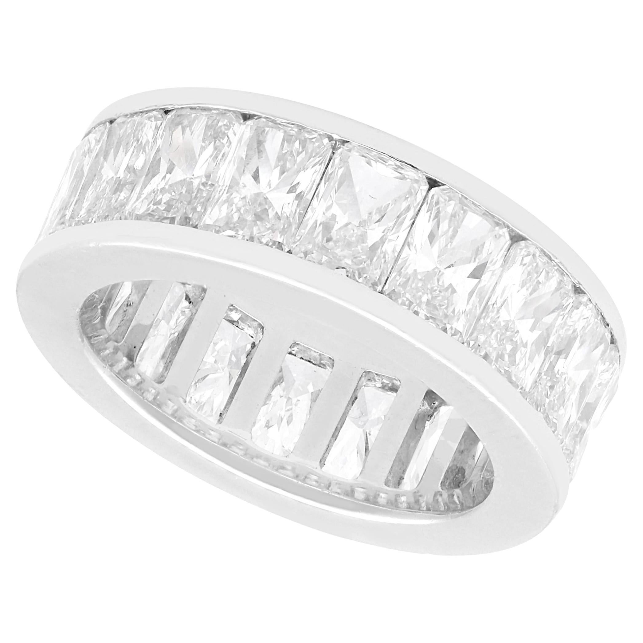 1980s Vintage 9.54 Carat Diamond and Platinum Full Eternity Ring For Sale