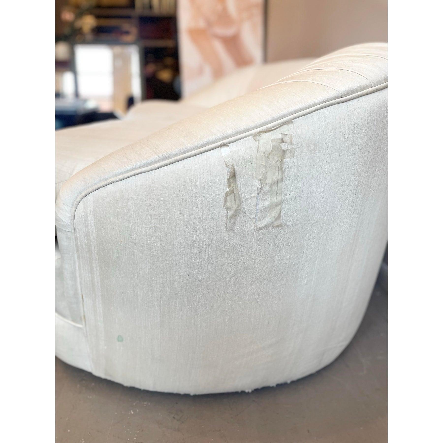 1980s Vintage A. Rudin Curved Loveseat Sofa For Sale 2