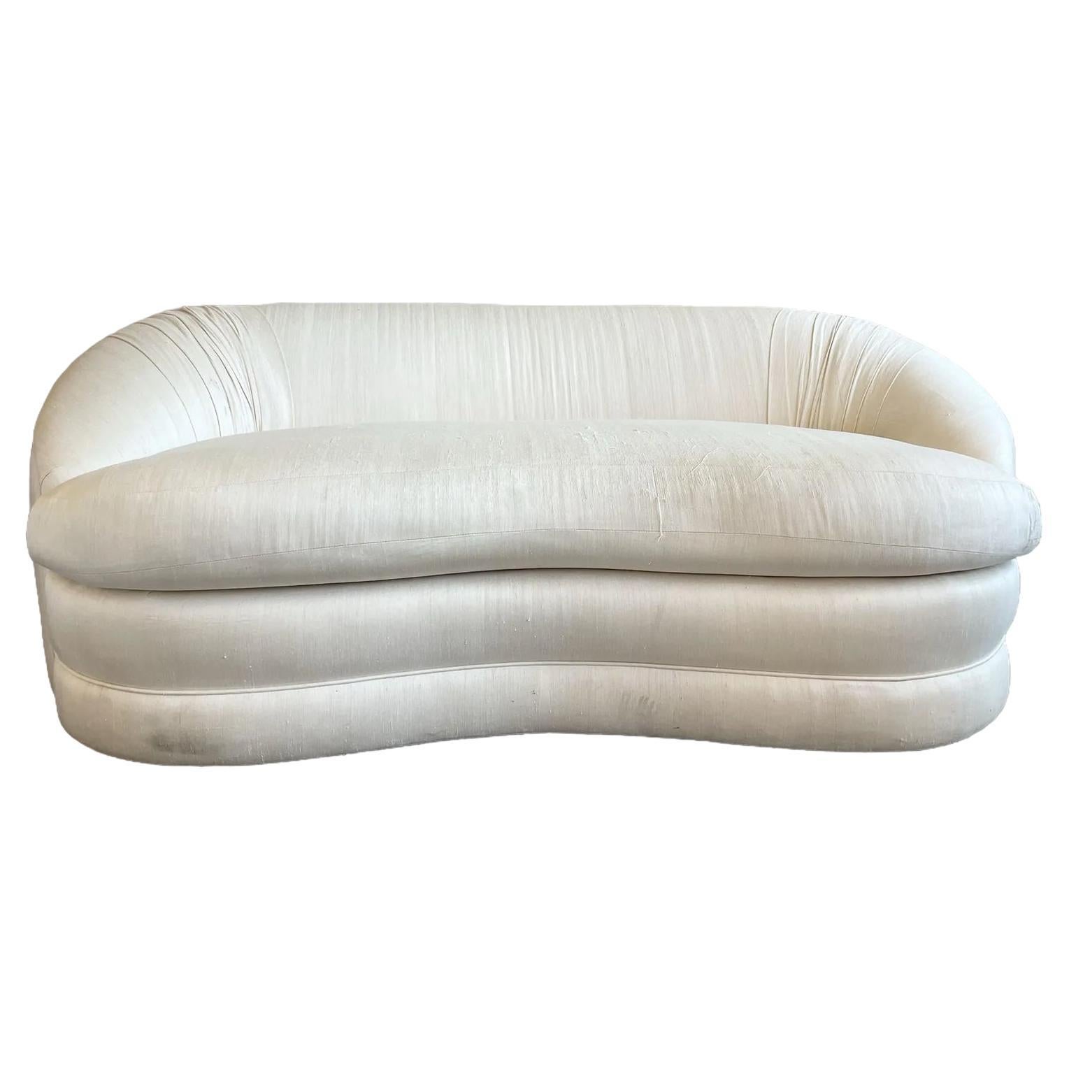 1980s Vintage A. Rudin Curved Loveseat Sofa For Sale