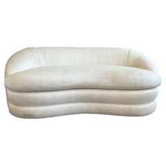 1980s Vintage A. Rudin Curved Loveseat Sofa