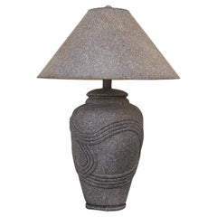 Lámpara de sobremesa Vintage Art Decó Revival Gris de los años 80
