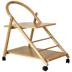 Vintage Bar Cart with Wheels, Italy 1980s