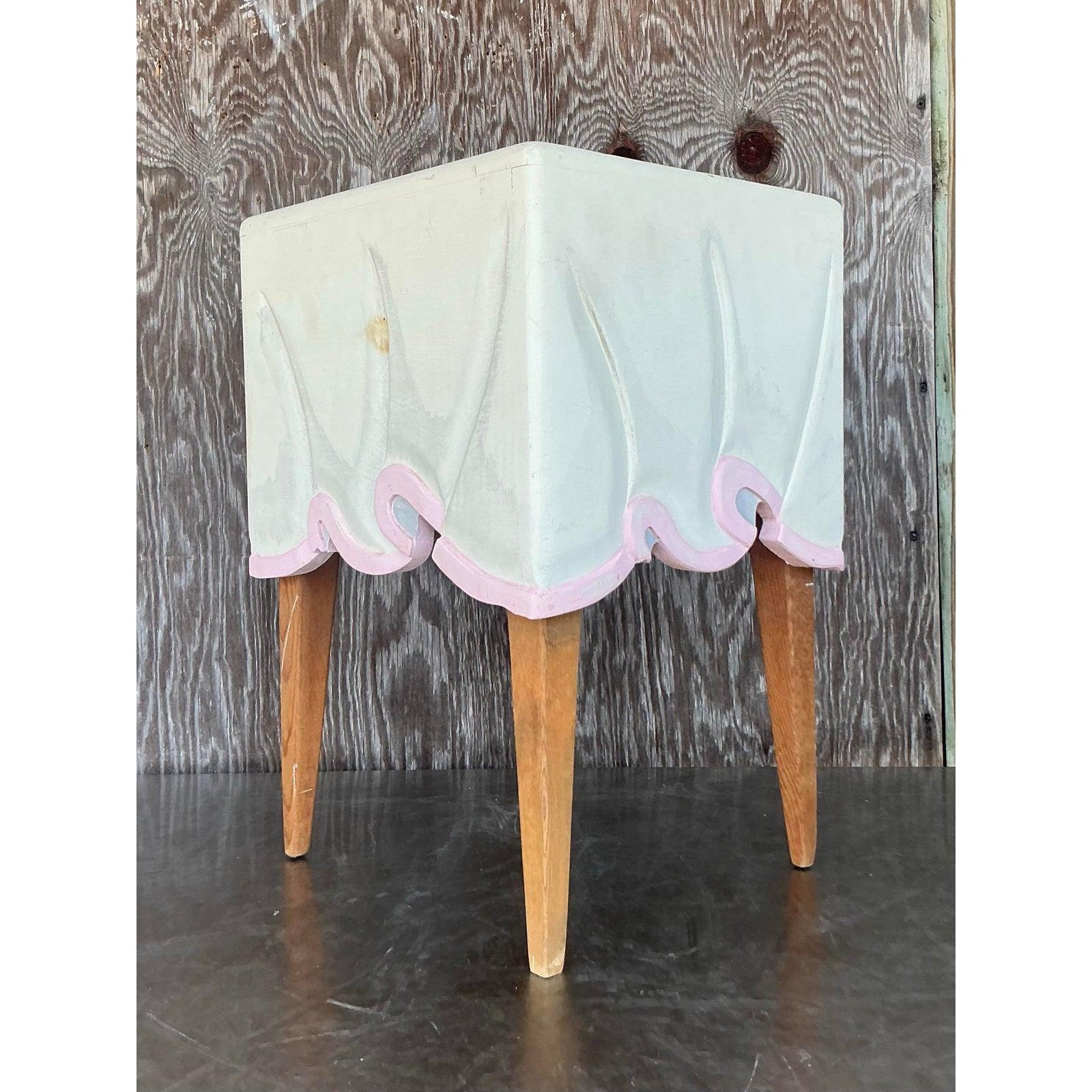 Bois Table d'appoint Boho Tromp L'oiel des années 1980 en vente