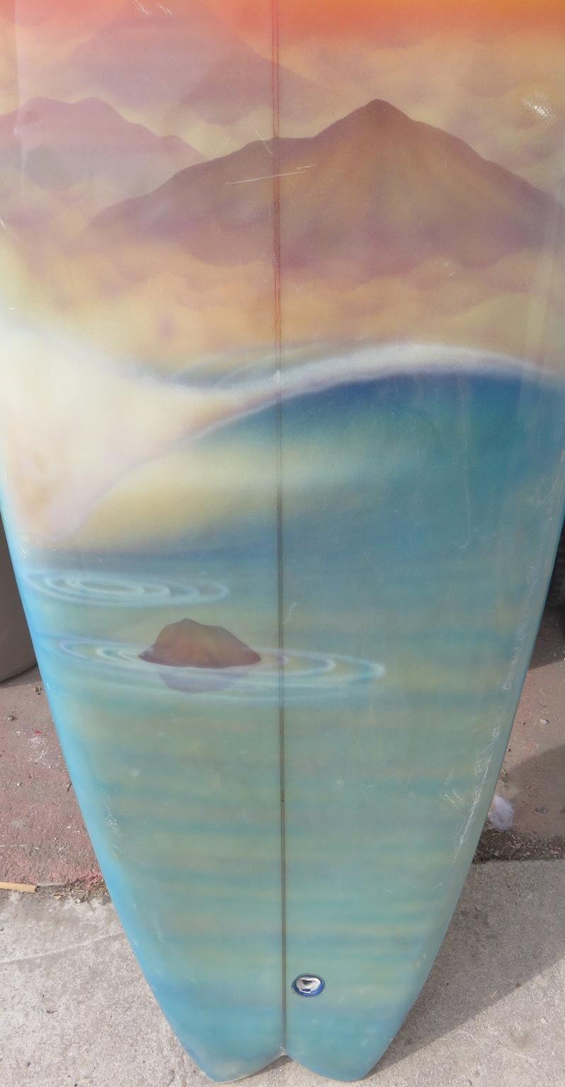 1980's Vintage Bonzer Mural surfboard In Good Condition In Haleiwa, HI
