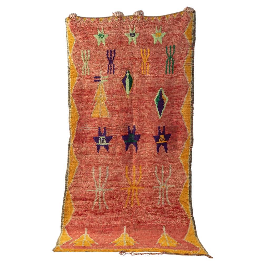 1980s vintage Boujad handmade berber rug  For Sale