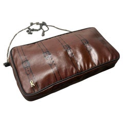 1980s Vintage Canvas Clutch By Roberta di Camerino