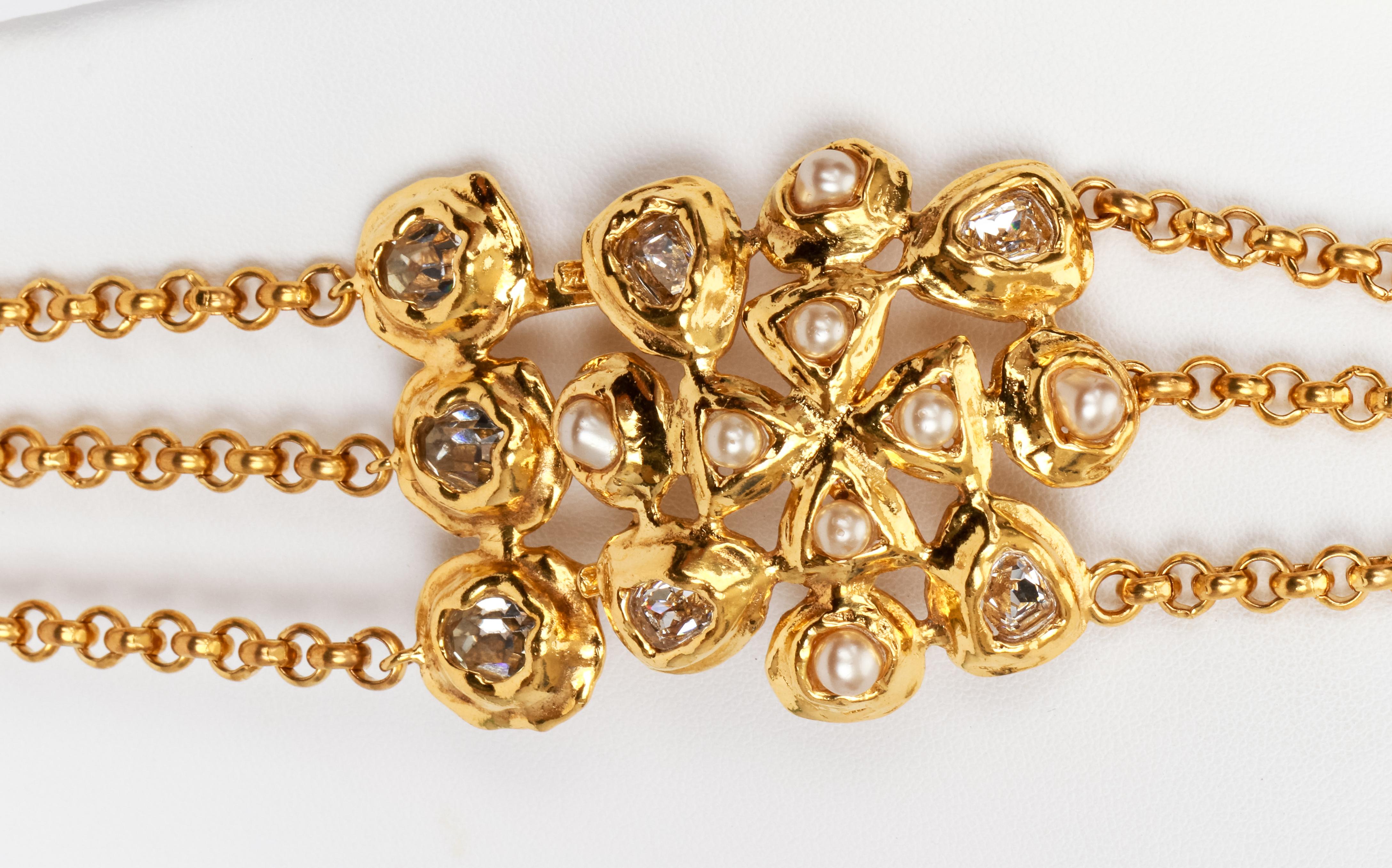 3 layer necklace gold indian