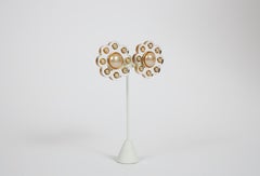 1980's Vintage Chanel Rare Lucite Pearl Flower Earrings