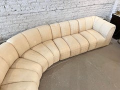 1980s Vintage Channeled Sectional Sofa