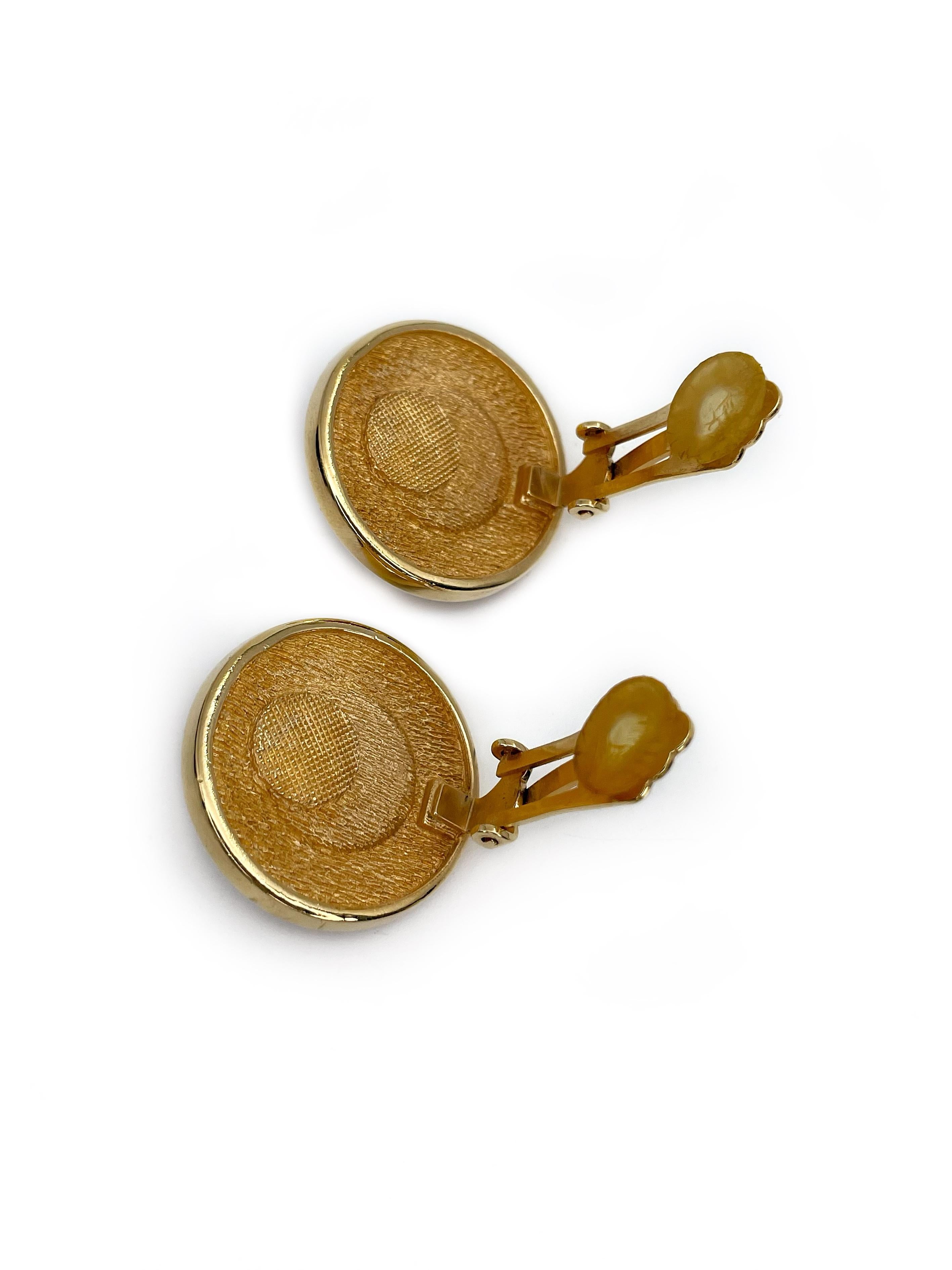 christian dior vintage pearl earrings