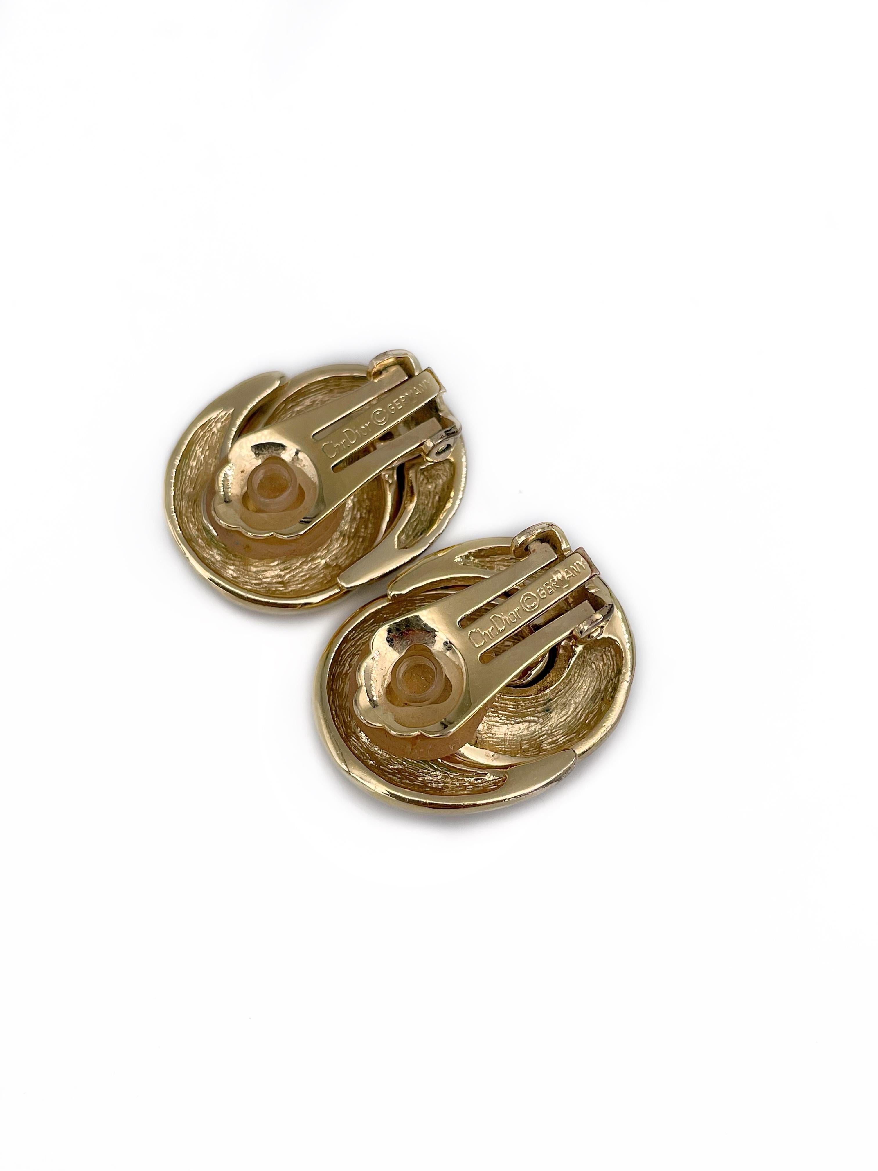vintage dior clip on earrings