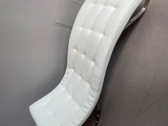 1980s Vintage Chrome Chaise in French Boucle with Chrome Base