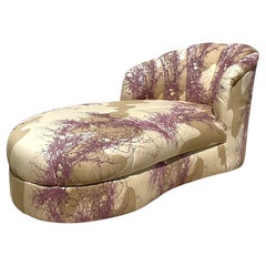 Chaise longue vintage de los años 80 tapizada a medida