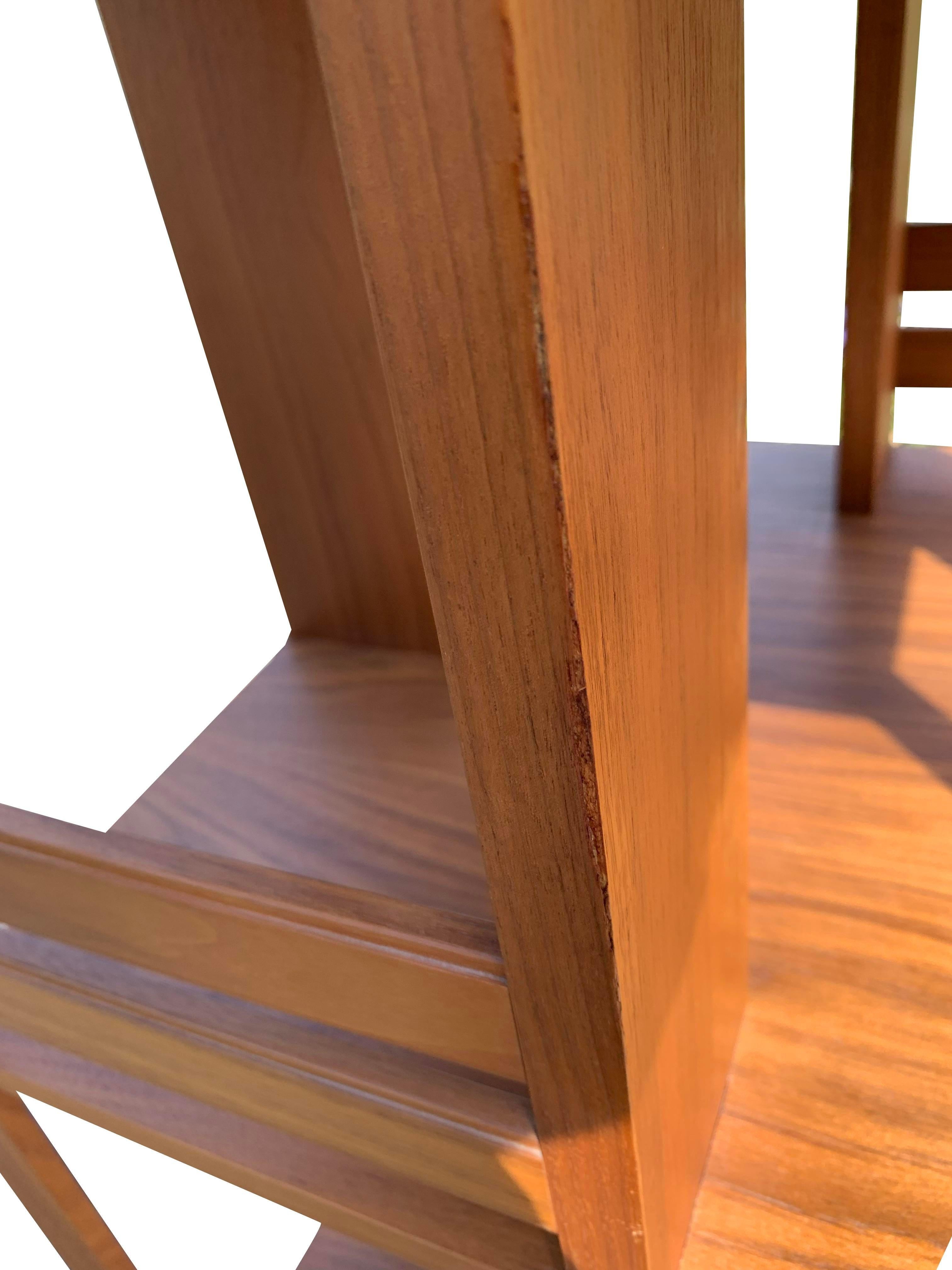 1980s Vintage Danish Style Teak Modern Rotating Bookcase with X Base, Style 3