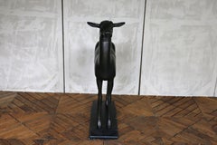 1980 Vintage Deer Figurative Sculpture, Bronze-Finish Fiberglass