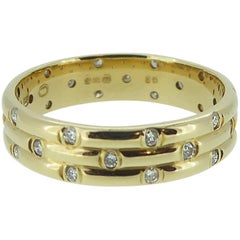 1980s Vintage Diamond Wedding or Eternity Ring, 18 Carat Gold