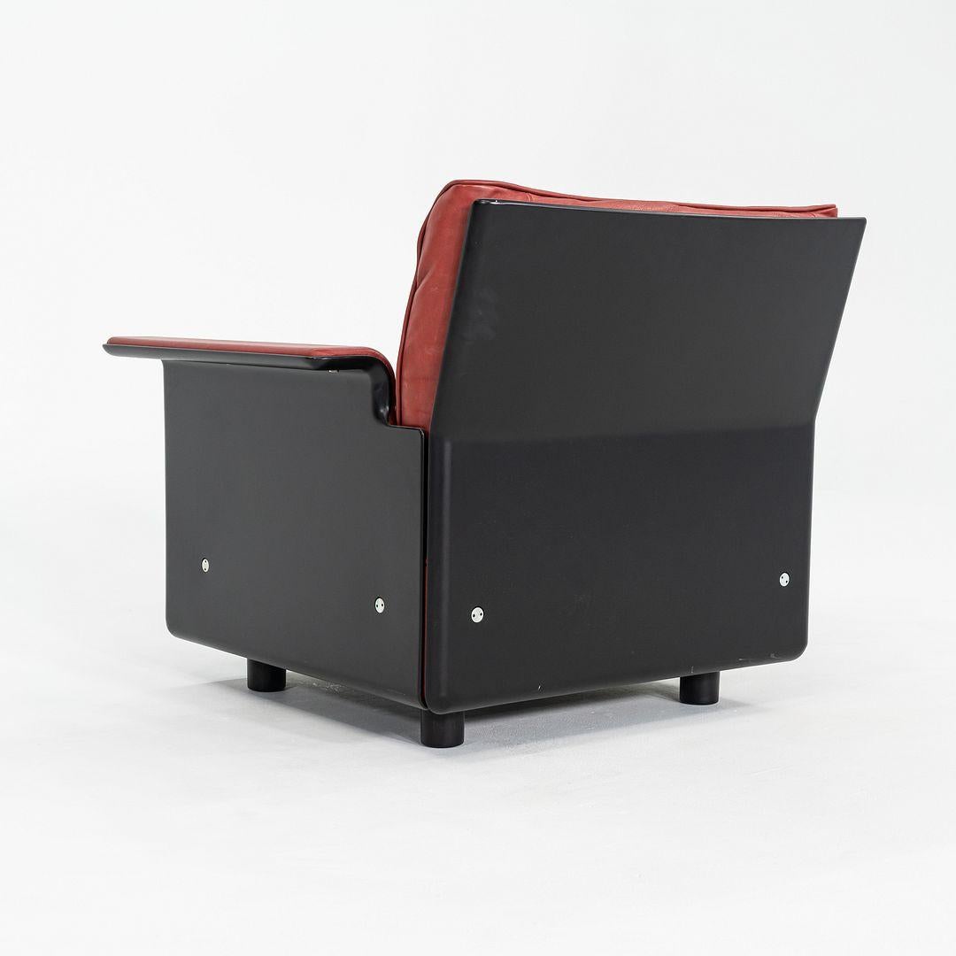 Sedia da salotto vintage degli anni '80 Dieter Rams per Vitsoe 620 in pelle rossa e nera in vendita 3