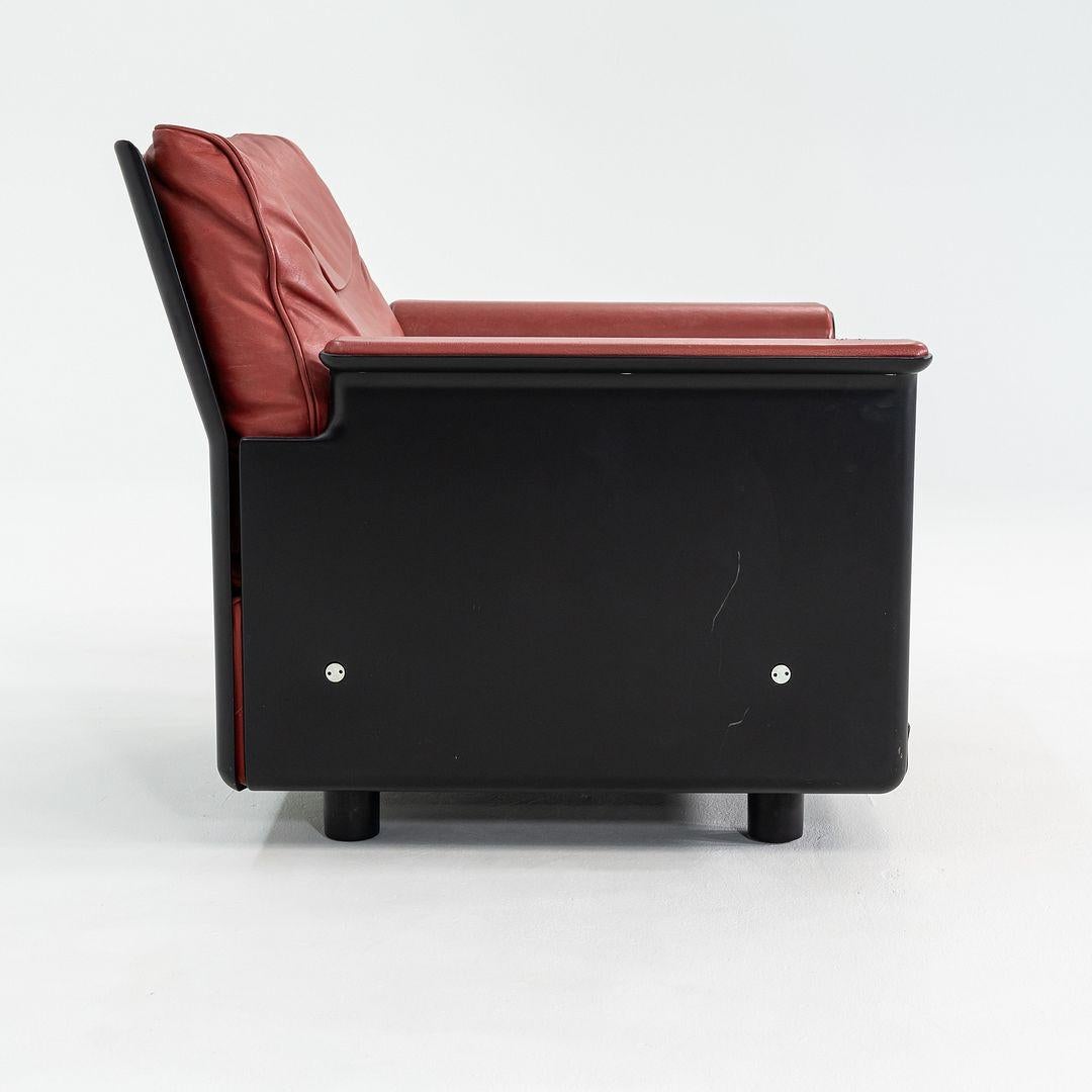 Sedia da salotto vintage degli anni '80 Dieter Rams per Vitsoe 620 in pelle rossa e nera in vendita 4