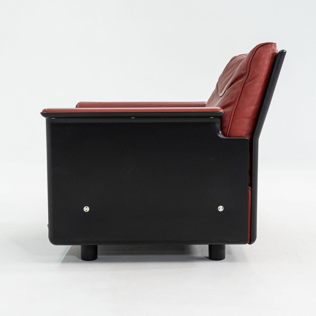 Moderno Sedia da salotto vintage degli anni '80 Dieter Rams per Vitsoe 620 in pelle rossa e nera in vendita