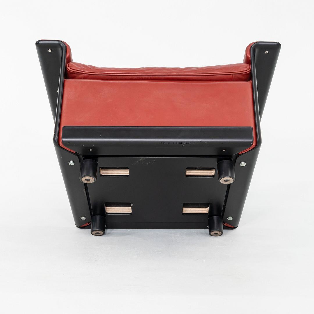 Fine XX secolo Sedia da salotto vintage degli anni '80 Dieter Rams per Vitsoe 620 in pelle rossa e nera in vendita